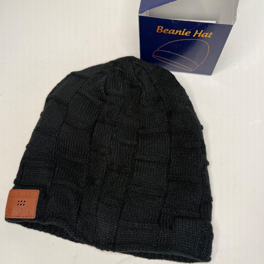EverPlus Bluetooth Beanie Hat Mens Black Wireless Music Knit Cap NEW